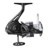 A black and silver fishing reel is shown against a white background. Produktbild-Vorschau