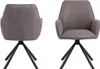 Glenda chaise de salle à manger avec accoudoirs tissu gris Voir les images du produit 4