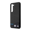 A black smartphone case with a carbon fiber texture and blue accents, featuring the BMW M logo. Anteprima dell’immagine prodotto