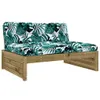 vidaXL 4-tlg. Garten-Lounge-Set mit Kissen Kiefernholz Produktbild-Vorschau 5