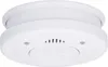 A white smoke detector is shown from a slightly elevated angle against a white background. Produktbild-Vorschau