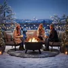 Relaxdays Feuerschale, HxØ 62 x 66 cm, mit Grillrost, Produktbild-Vorschau 3