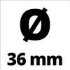 A graphic showing a diameter symbol and text indicating a measurement. Produktbild-Vorschau