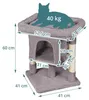 Arbre à gratter Relaxdays, avec cachette, 2 poteaux en Voir les images du produit 4