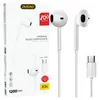 The image shows the packaging and product of Dudao In-Ear-Kopfhörer with USB-Type-C-Anschluss in white. Náhled obrázku produktu