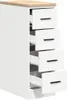 vidaXL Armadio per garage bianco 30x51x85 cm in legno di Anteprima dell’immagine prodotto 9