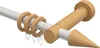 Interdeco Gardinenstange / Vorhangstange Weiß / Buche Produktbild-Vorschau 1