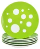 zestaw 6 talerzyków do ciasta Pula zielone kropki porcelana Podgląd zdjęcia produktu 1