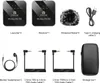 A flat lay of a wireless microphone kit and its accessories, neatly arranged on a white background. Náhled obrázku produktu