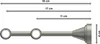 Interdeco Gardinenstange / Vorhangstange Chrom matt, Typ Produktbild-Vorschau 2