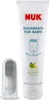 A NUK baby toothpaste tube and a finger toothbrush are displayed against a white background. Anteprima dell’immagine prodotto