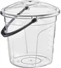 Transparenter Eimer 10L Mit Deckel Rund Transparent Mit Produktbild-Vorschau 1
