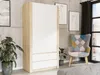 Šatníková skriňa 90 cm, 2 dvere, 2 zásuvky, FRAMIRE B-20, Náhľad obrázku produktu 7