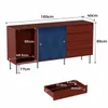 Sideboard 160x40x80cm MDF, Schiebetüren Hochglanz, 4 Produktbild-Vorschau 6
