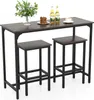 A bar table and two bar stools are set up against a white background. Anteprima dell’immagine prodotto