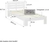 Homestyle4u Holzbett 90x200 mit Schublade Weiß Einzelbett Produktbild-Vorschau 7