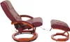 A red recliner chair and ottoman are shown against a white background. Produktbild-Vorschau