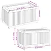 vidaXL Gartenbox 85x45x45/53 cm Massivholz Akazie und Stahl Produktbild-Vorschau 7