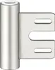 A close-up studio shot of a metal door hinge component. Produktbild-Vorschau