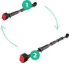 Two views of an adjustable pull-up bar, with numbered circles indicating steps. Náhled obrázku produktu