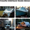 Wiltec Bâche de camion 7 x 6m 120g/m² vert/gris PE Œillets Voir les images du produit 7