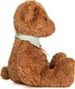 A brown teddy bear sitting down, viewed from the side. Produktbild-Vorschau