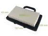 A product shot of an air filter with dimensions indicated. Produktbild-Vorschau