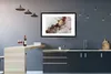 MuchoWow® Gerahmtes Poster Rot - Marmor - Gold 90x60 cm - Produktbild-Vorschau 5