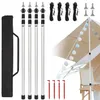 4x Zeltstange, Tarpstange, Zeltstäbe, Teleskopstange, Produktbild-Vorschau 1
