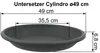MePla - Set - Pflanzkübel Cylindro ø 50 + Untersetzer ø 49 Produktbild-Vorschau 3