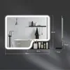 Puluomis koupelnové zrcadlo s osvětlením bez mlhy 80x60, s Náhled obrázku produktu 4
