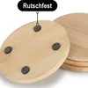 com-four® 8x runde Bambus-Untersetzer - Anti-Rutsch Produktbild-Vorschau 6