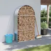 vidaXL Přístřešek na palivové dřevo stříbrný 120x45x210 cm Náhled obrázku produktu 2