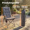 Campingstuhl klappbar mit Holzarmlehnen extra hoch – Produktbild-Vorschau 2