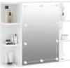 vidaXL Spiegelschrank mit LED Weiß 70x16,5x60 cm Produktbild-Vorschau 4