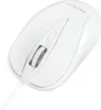 A white computer mouse with a gray scroll wheel and buttons, shown from a top-down perspective on a white background. Produktbild-Vorschau