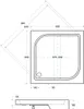 Duschwanne Quadratisch 80x80x16 Sanitäracryl Duschtasse Produktbild-Vorschau 5
