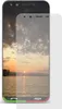 A screen protector is placed over a smartphone displaying a sunset. Produktbild-Vorschau