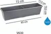 Bloembakken avec réservoir d'eau - Vert foncé - 72 cm - Voir les images du produit 2