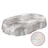 Tovaglia Oilcloth Wood Grey Robusta idrorepellente Ovale Anteprima dell’immagine prodotto 2