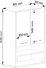 Akord Wandschrank 2‑Türig Mit 1 Schublade Weiß/Sonoma‑Eiche Produktbild-Vorschau 5