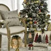 Weihnachtliche Kissenbezüge Dekokissen Leinenoptik Weiß 4er Produktbild-Vorschau 3