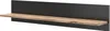 A wall shelf with a wooden surface and a black backing. Produktbild-Vorschau