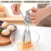 Manueller Handmixer Edelstahl Kurbel Schneebesen Produktbild-Vorschau 3