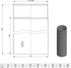 Ø 150 mm Ofenrohr 50 cm - schwarz Produktbild-Vorschau 2