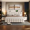 Polsterbett 140x200cm mit USB und Steckdosen, Jugendbett Produktbild-Vorschau 3