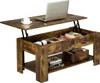 A lift-top coffee table with storage, shown with a laptop, cup, headphones, and books. Produktbild-Vorschau