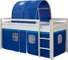 Homestyle4u Hochbett 90x200 mit Matratze Tunnel Vorhang Produktbild-Vorschau 17