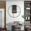 Welikera Wanduhr, 50cm Eisen Kunst Silent Wohnzimmer Produktbild-Vorschau 2