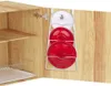 A kitchen cabinet interior with a lid organizer hanging on the door. Podgląd zdjęcia produktu